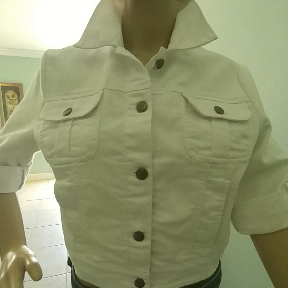 White denim jacket
